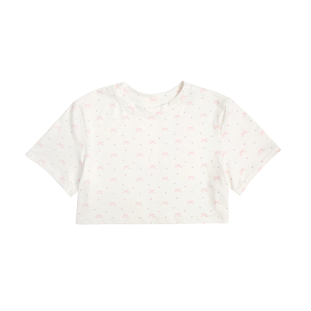 Crop T-Shirt In Bow Print - Official Lana Del Rey Store