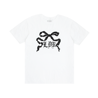 White T-Shirt With Ribbon